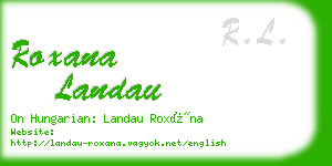 roxana landau business card